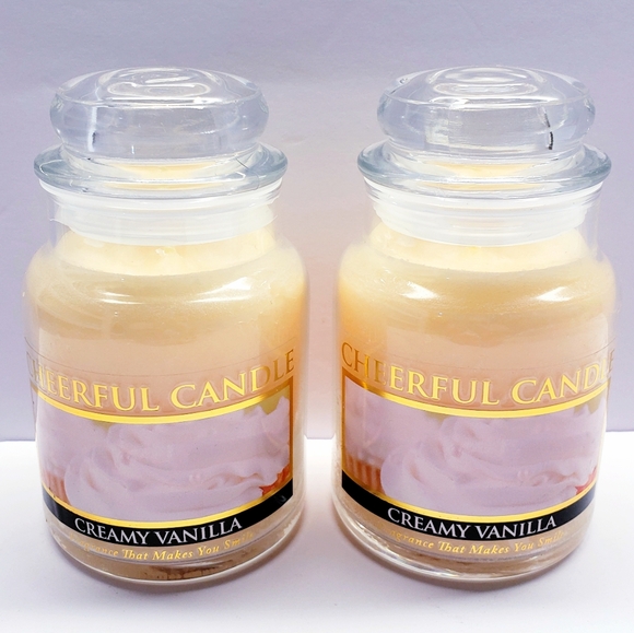 CREAMY VANILLA -A Cheerful Giver Baby Jar Single Wick Candle, 6 oz (2 pack) - Picture 1 of 11